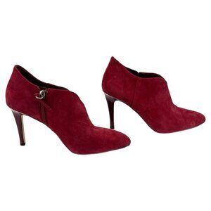 White House Black Market Red Stiletto Heel Ankle Boots | Size 6.5